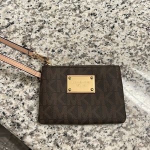 MIchael Kors medium logo wristlet